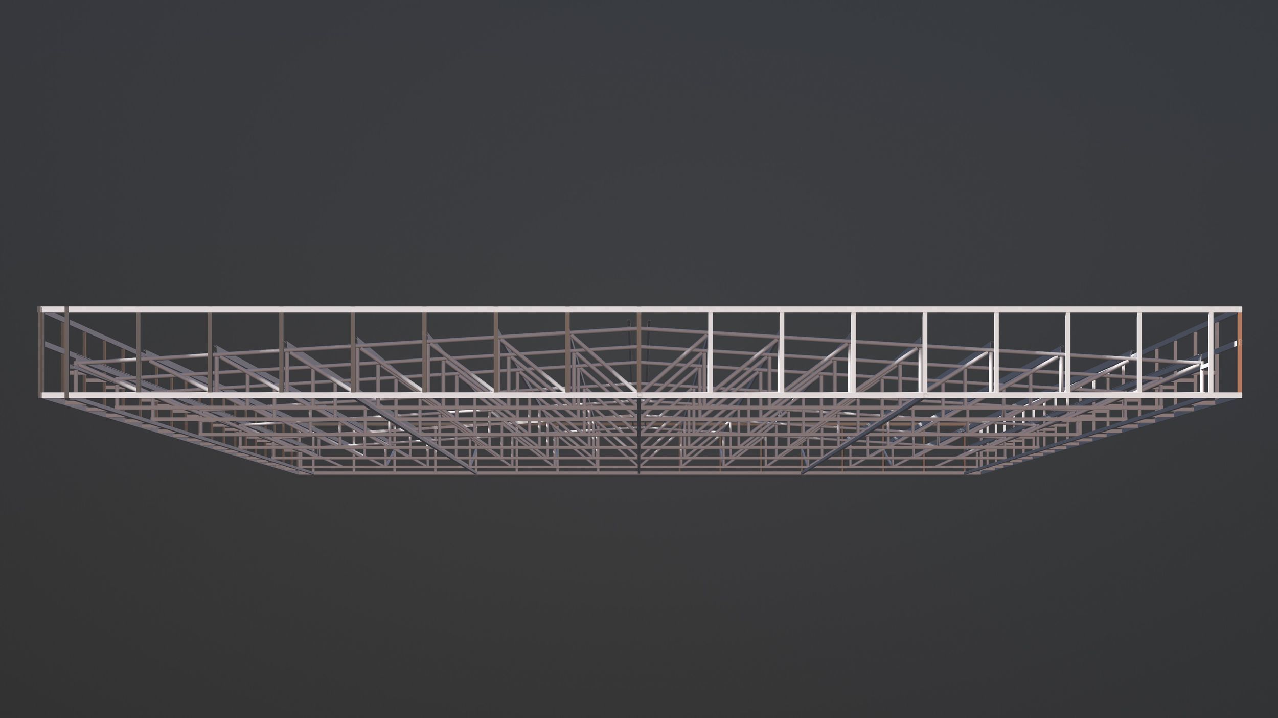 Roof structure 3D model_2