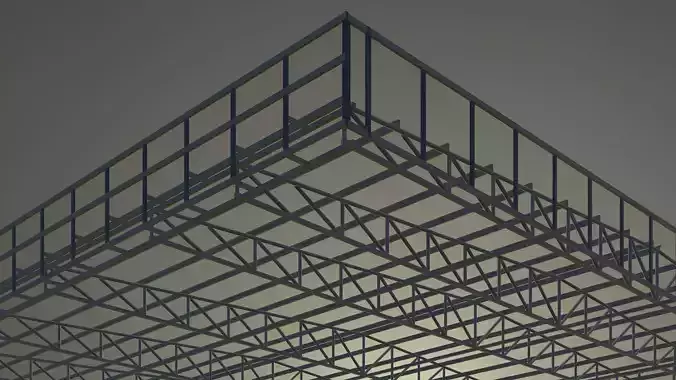 Roof structure 3D model