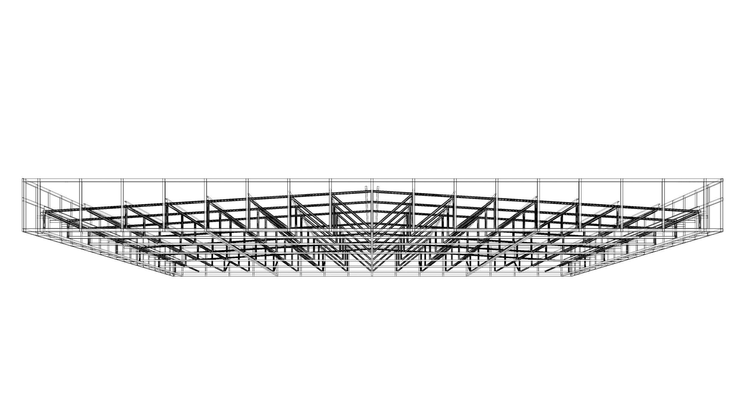 Roof structure 3D model_6