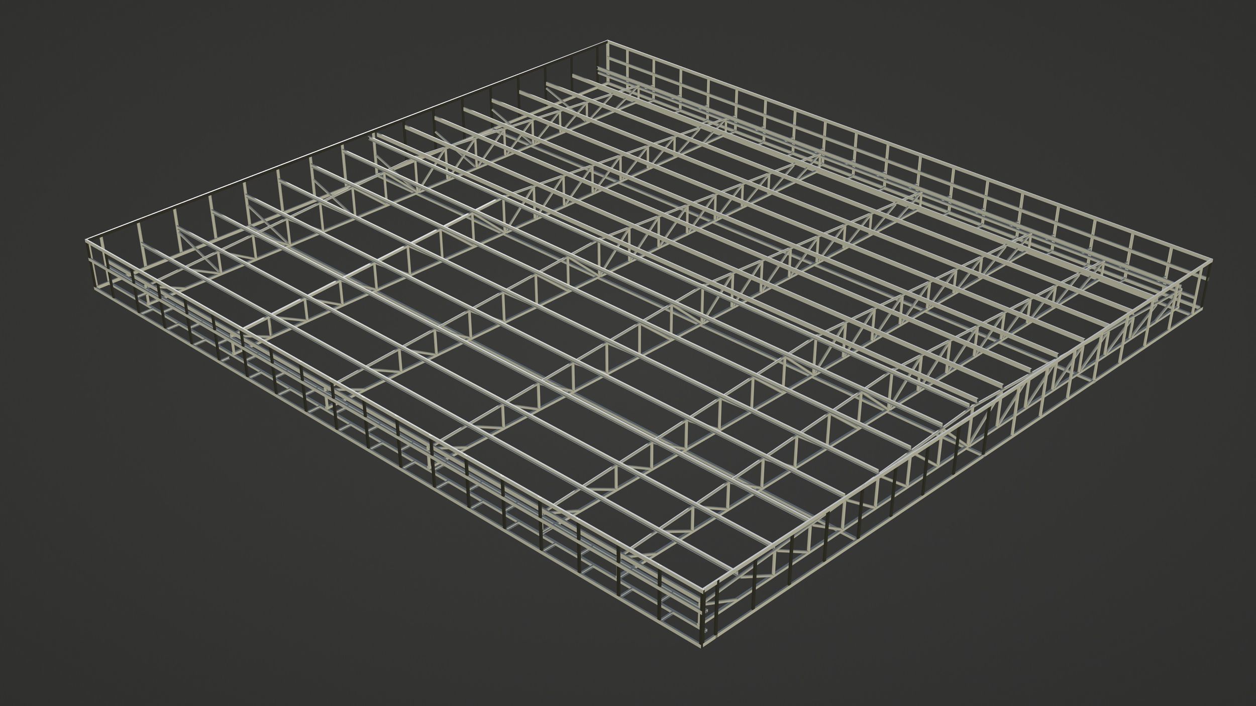 Roof structure 3D model_5
