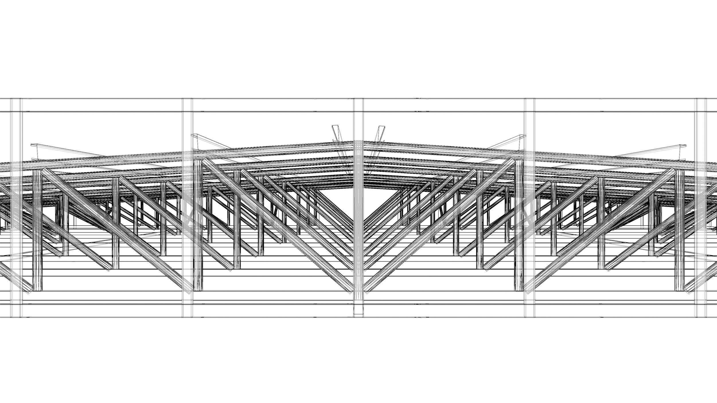Roof structure 3D model_10
