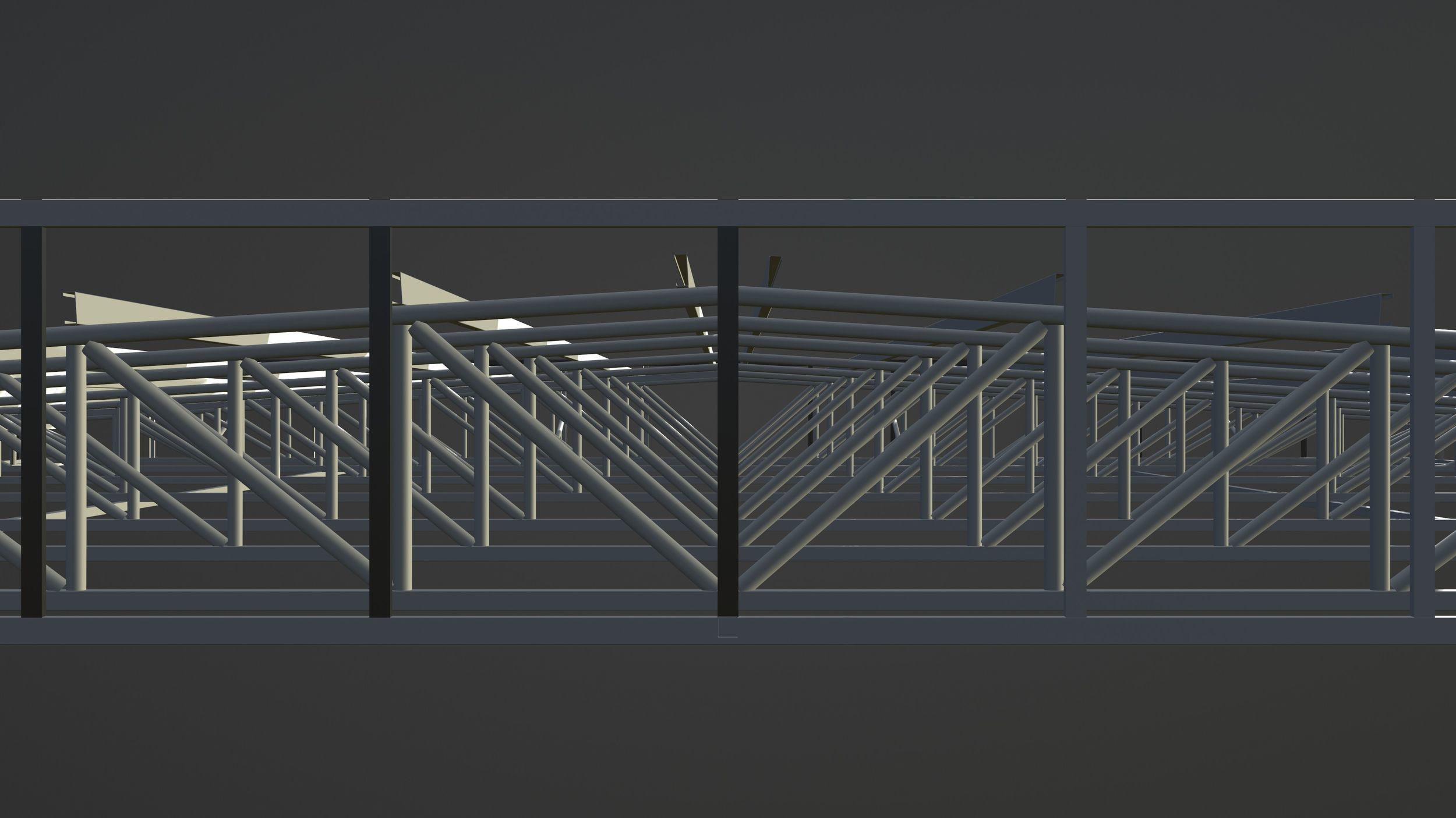 Roof structure 3D model_4