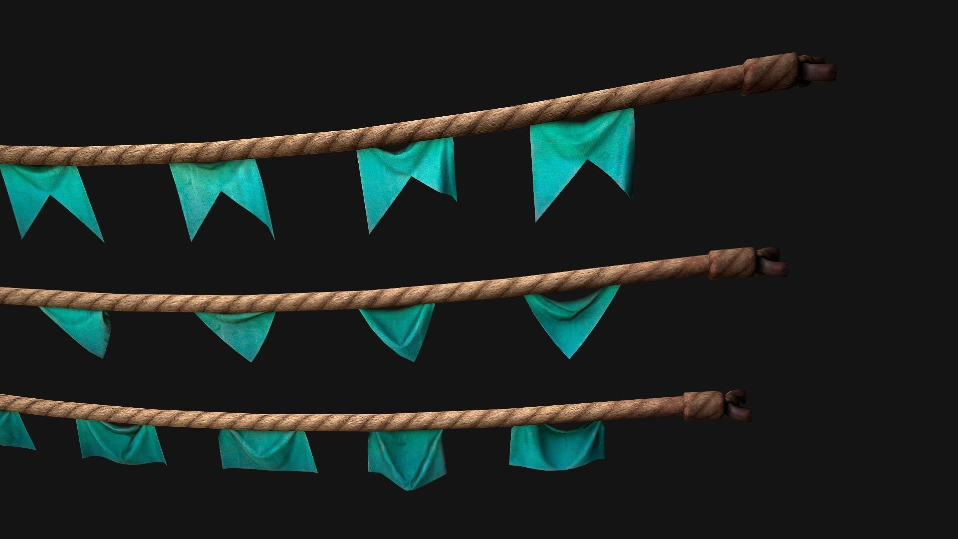 Medieval Flags Pack Low-poly 3D model_67