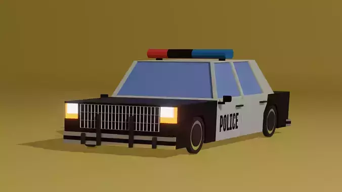 low poly Police Car