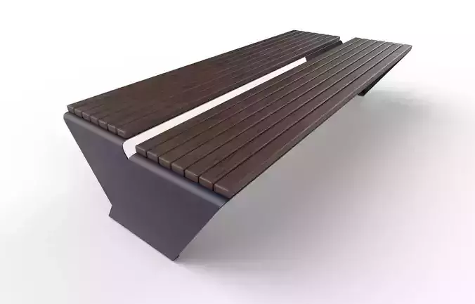 Bench  M08 Low-poly 3D model