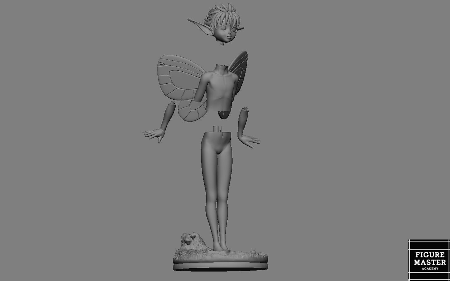 BERSERK PUCK FAIRY ELF FANTASY ANIME SWORD CHARACTER 3D print model_4