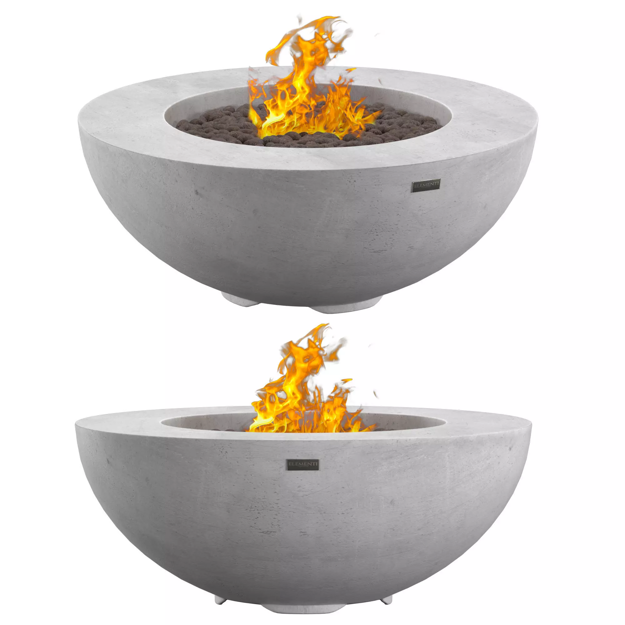 Lunar Bowl Fire Table LPG 3D model_0
