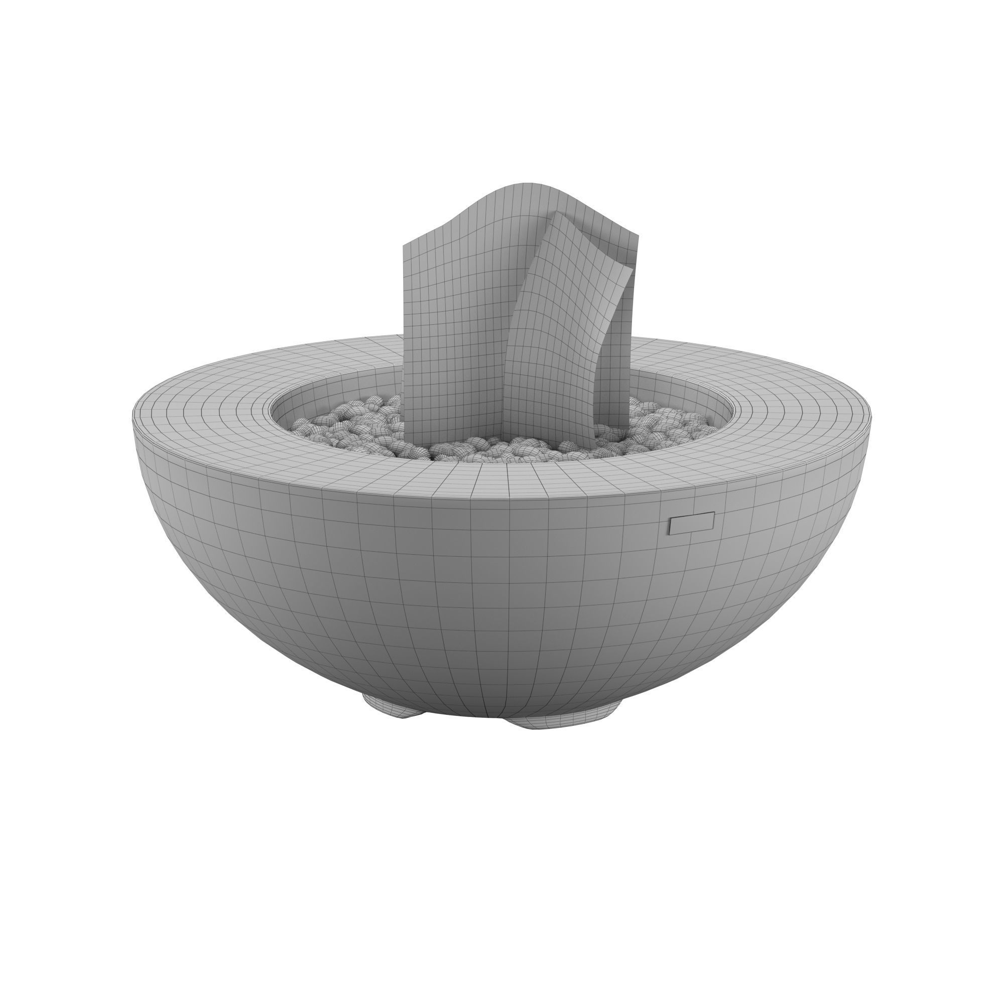 Lunar Bowl Fire Table LPG 3D model_6