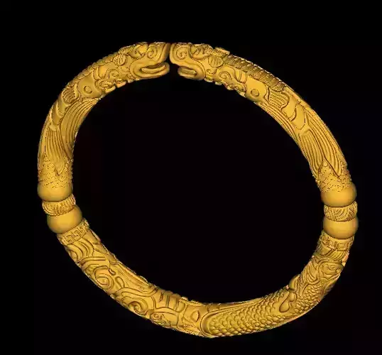 dragon bracelet 3d print model jewelry  from The Mystic Nine