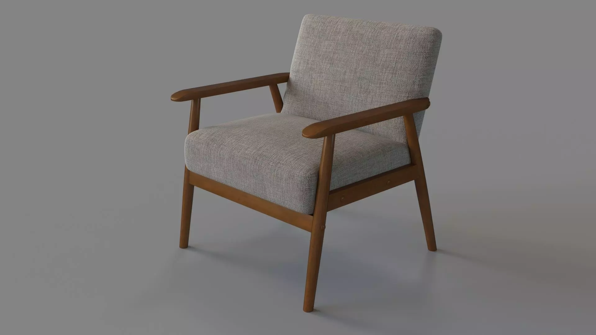 Pulaski Home Comfort Mid Century Modern Wood Frame Accent Chair 3D model_0