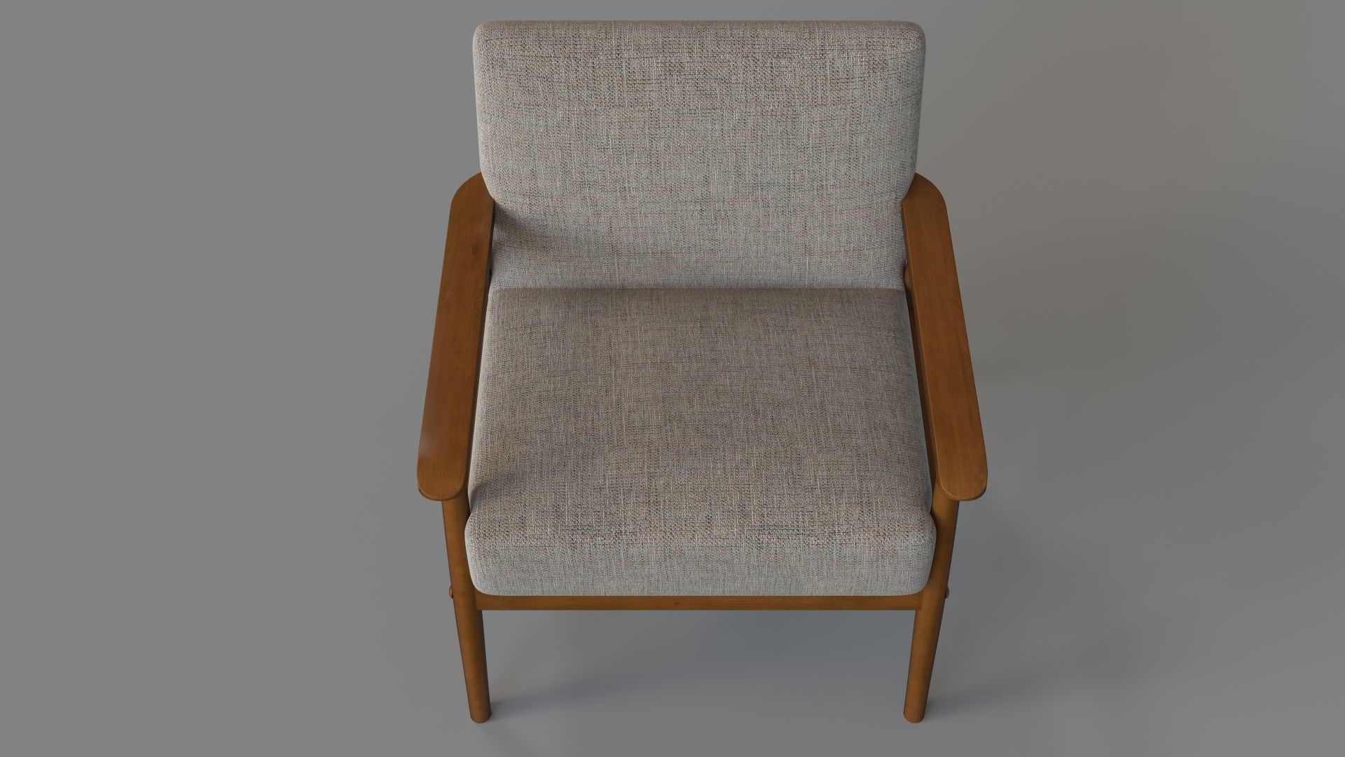 Pulaski Home Comfort Mid Century Modern Wood Frame Accent Chair 3D model_3