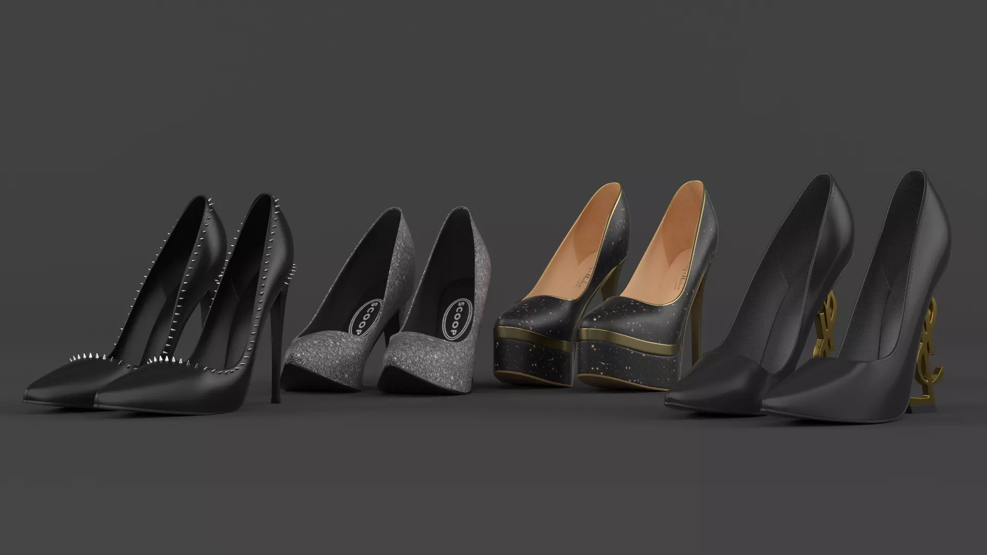 Women Shoes Collection 3D model_0