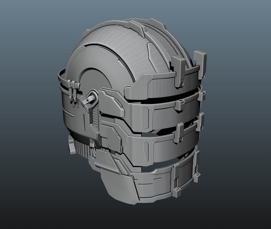 Dead Space Remake 2023 - Helmet Isaac Clarke - exact replica 3D print model_12
