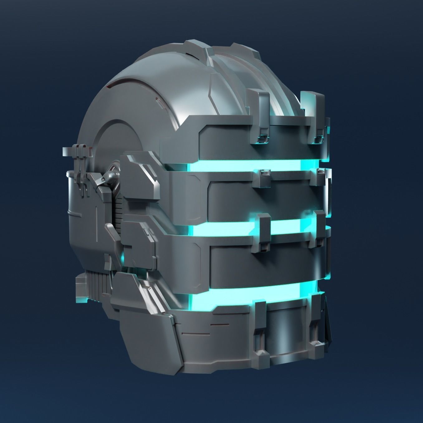 Dead Space Remake 2023 - Helmet Isaac Clarke - exact replica 3D print model_4