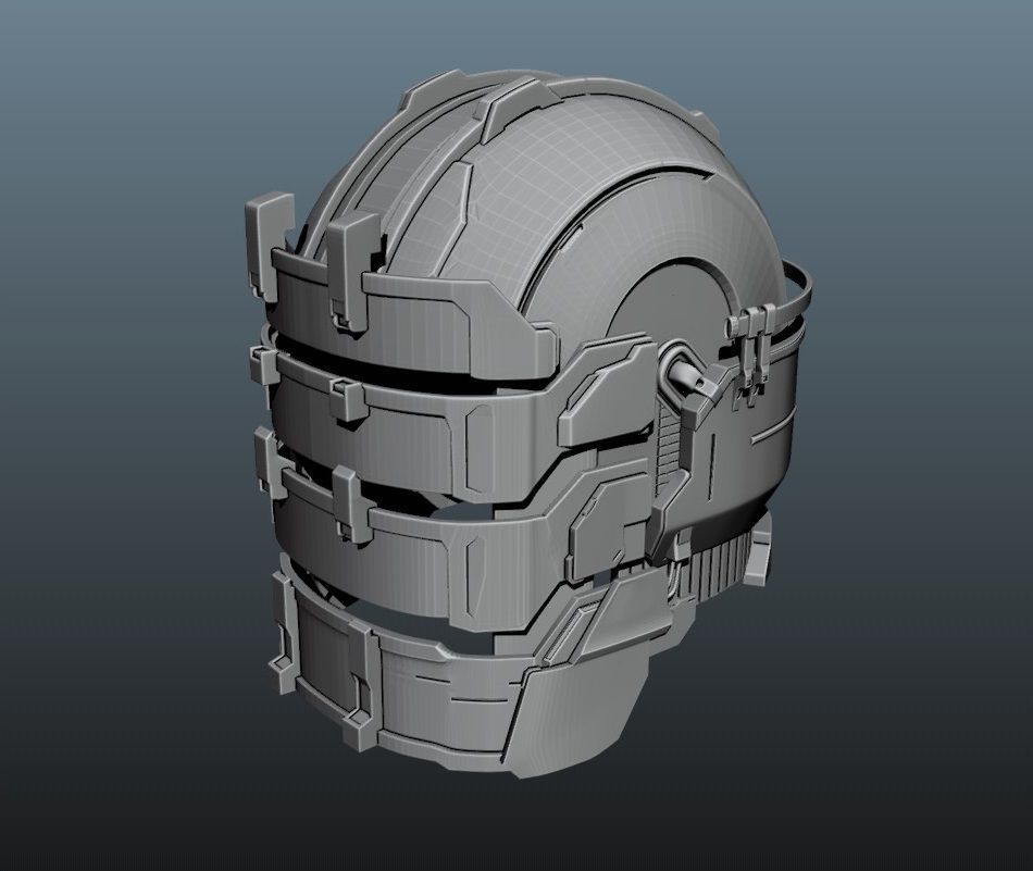 Dead Space Remake 2023 - Helmet Isaac Clarke - exact replica 3D print model_13