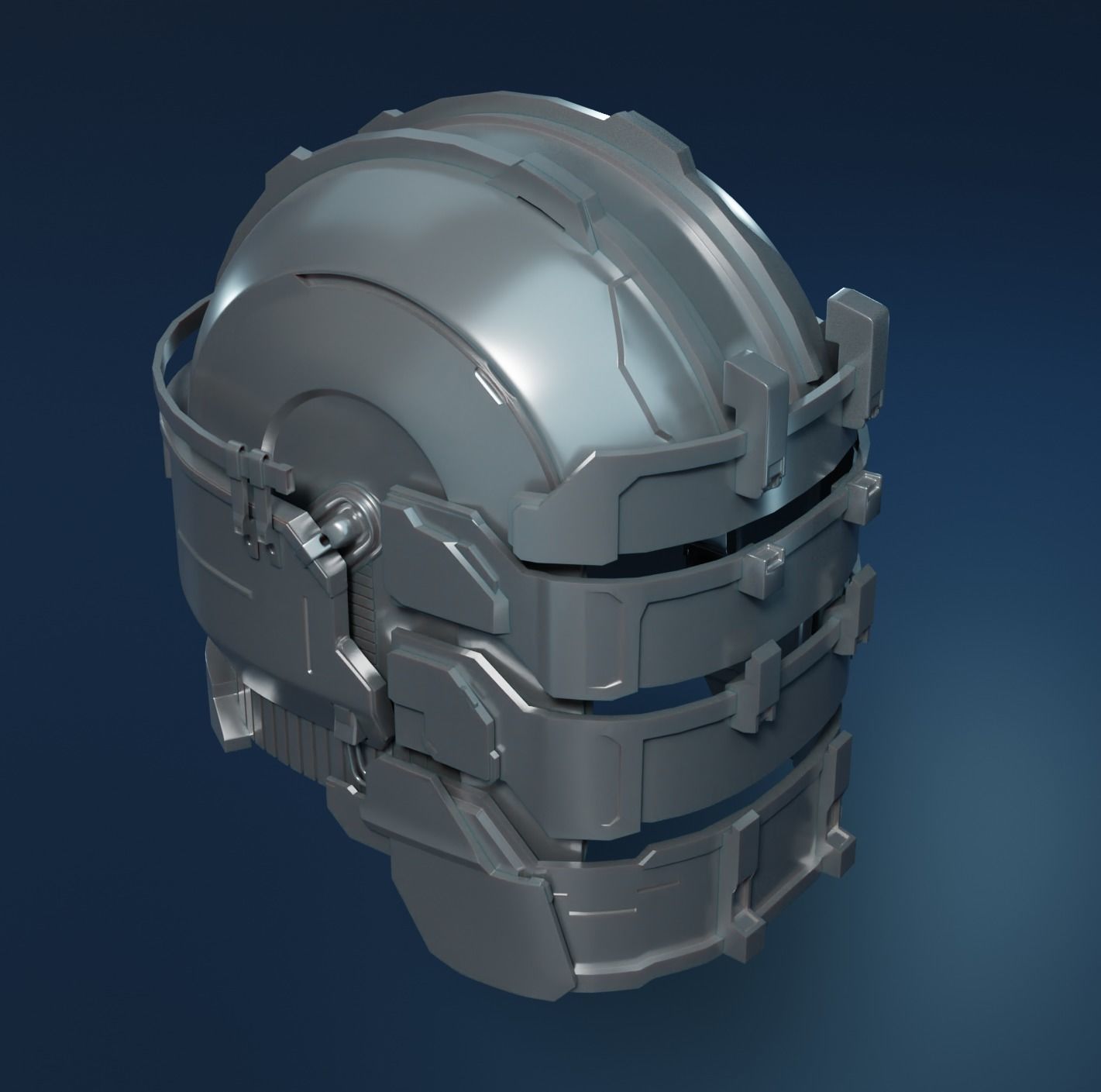 Dead Space Remake 2023 - Helmet Isaac Clarke - exact replica 3D print model_5