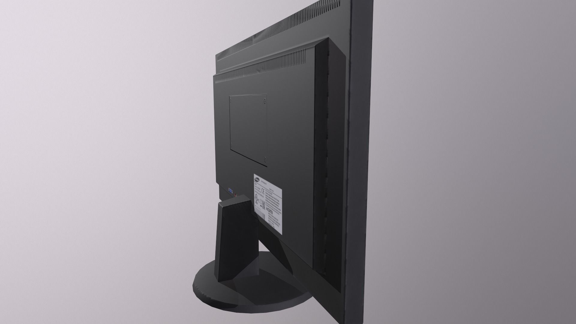 Monitor PC personal computer office gaming display  Screen LED Low-poly 3D model_12