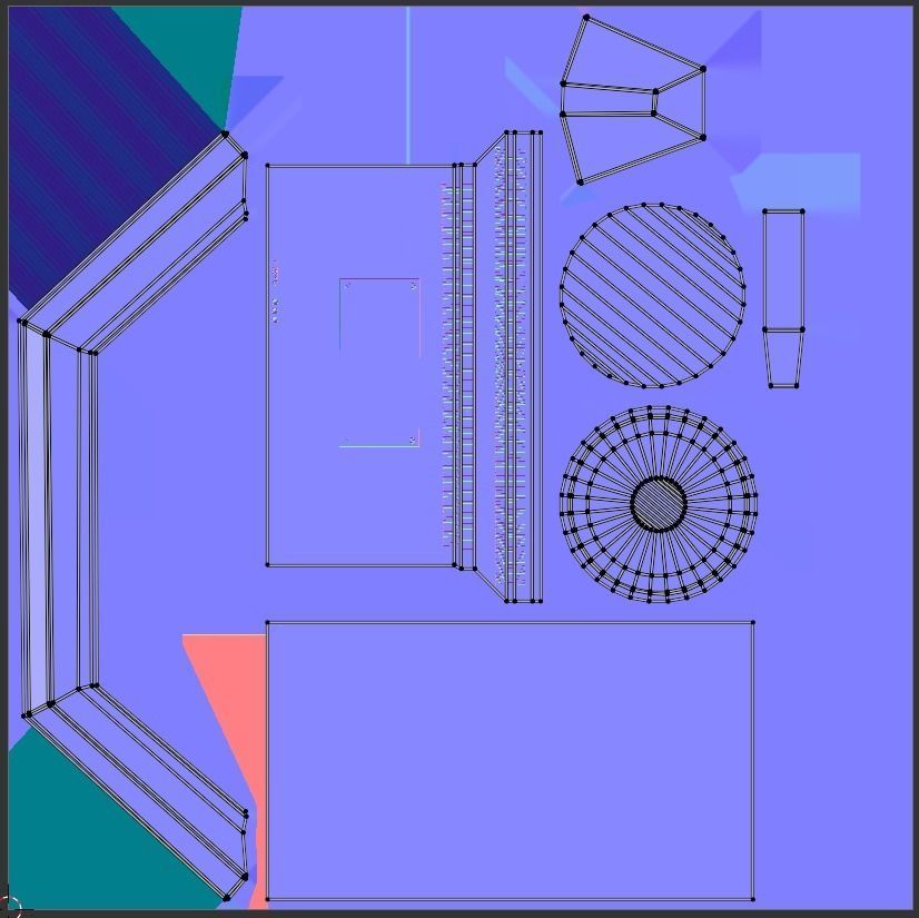 Monitor PC personal computer office gaming display  Screen LED Low-poly 3D model_23