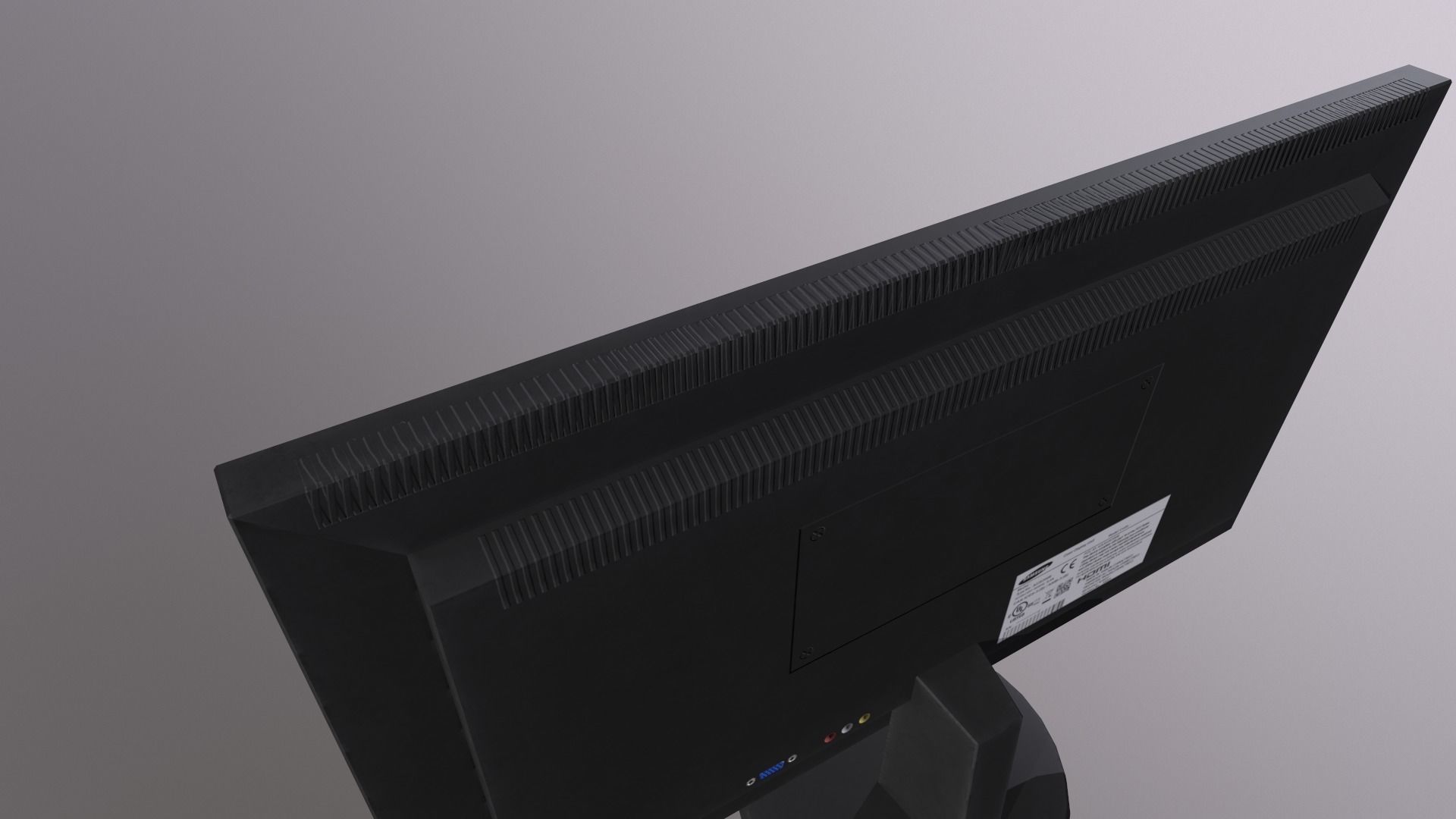 Monitor PC personal computer office gaming display  Screen LED Low-poly 3D model_10