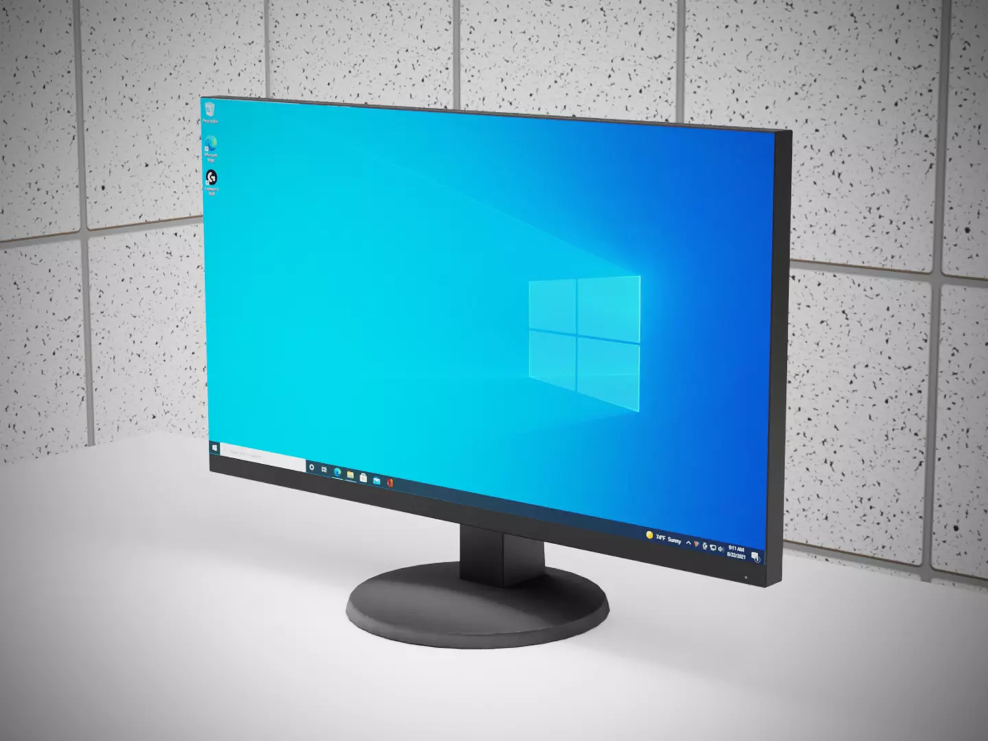 Monitor PC personal computer office gaming display  Screen LED Low-poly 3D model_0