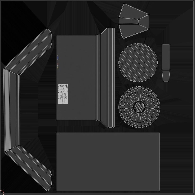 Monitor PC personal computer office gaming display  Screen LED Low-poly 3D model_4