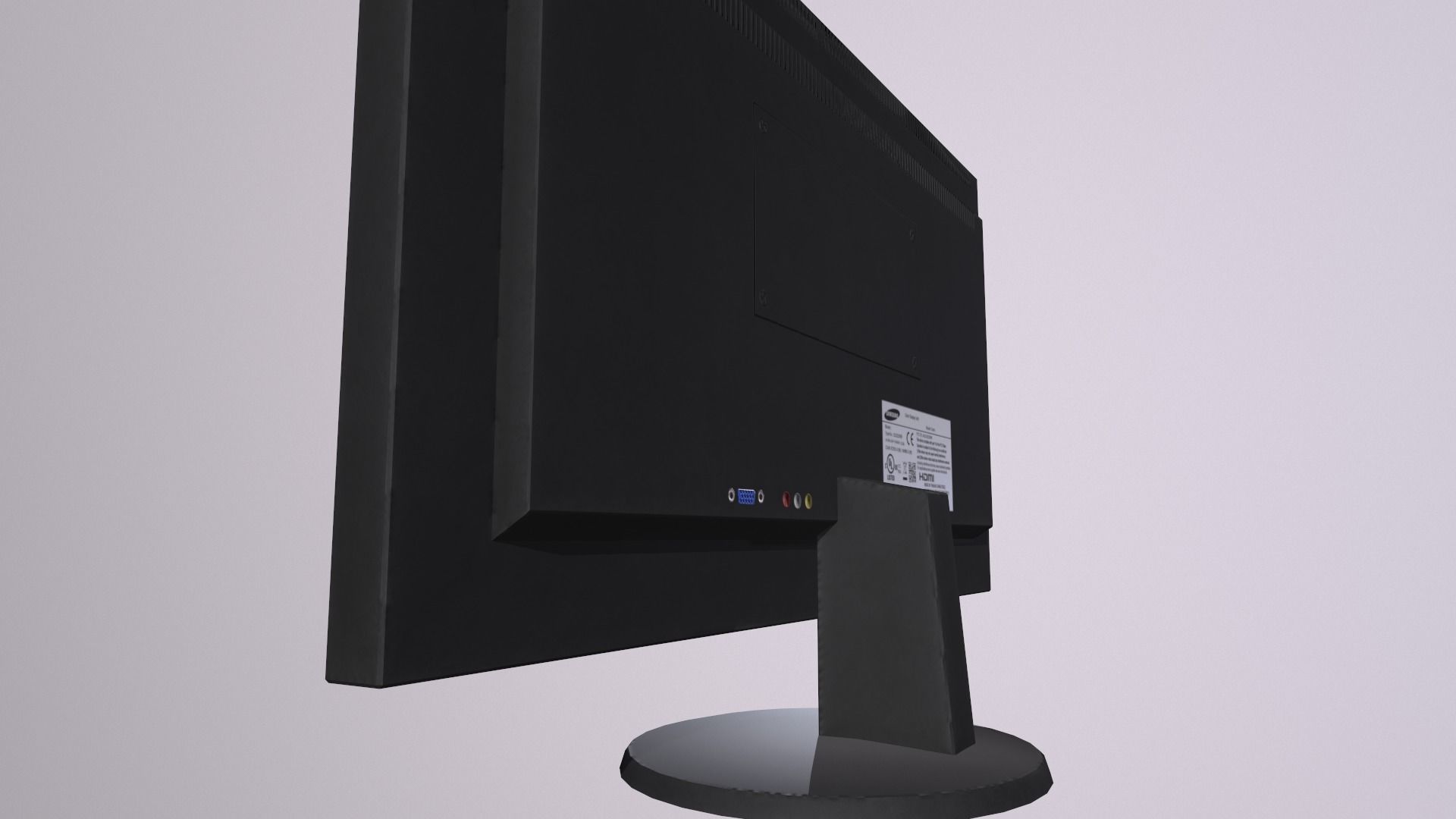 Monitor PC personal computer office gaming display  Screen LED Low-poly 3D model_16