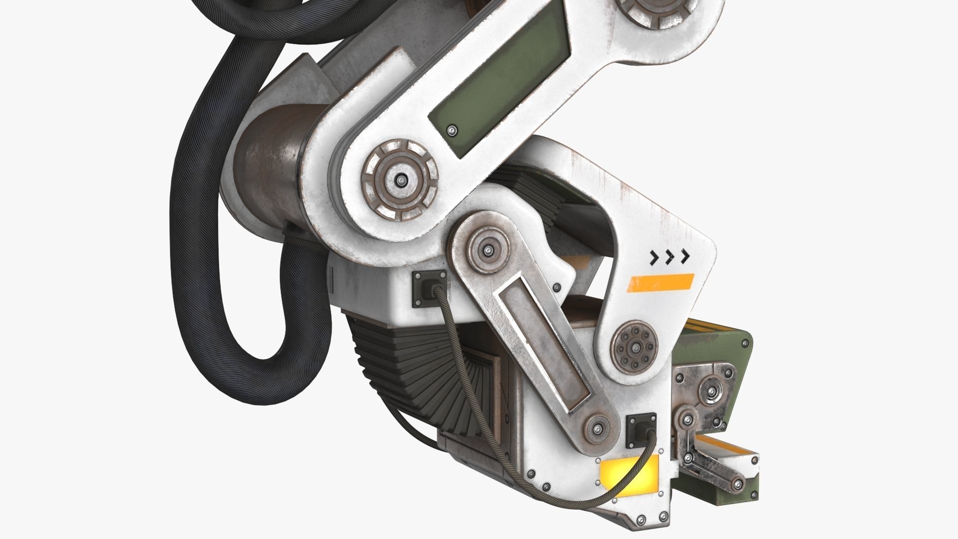 Sci Fi Control Monitor Low-poly 3D model_23