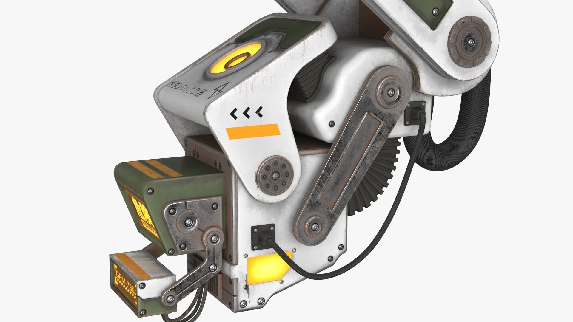 Sci Fi Control Monitor Low-poly 3D model_19