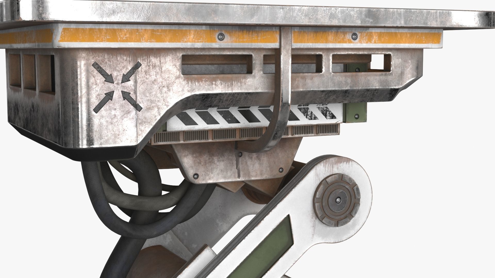 Sci Fi Control Monitor Low-poly 3D model_24