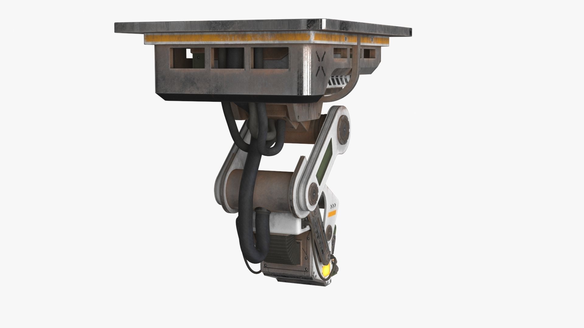 Sci Fi Control Monitor Low-poly 3D model_12