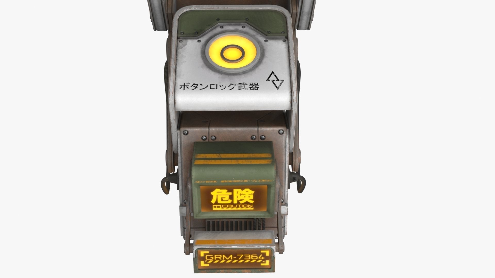 Sci Fi Control Monitor Low-poly 3D model_18