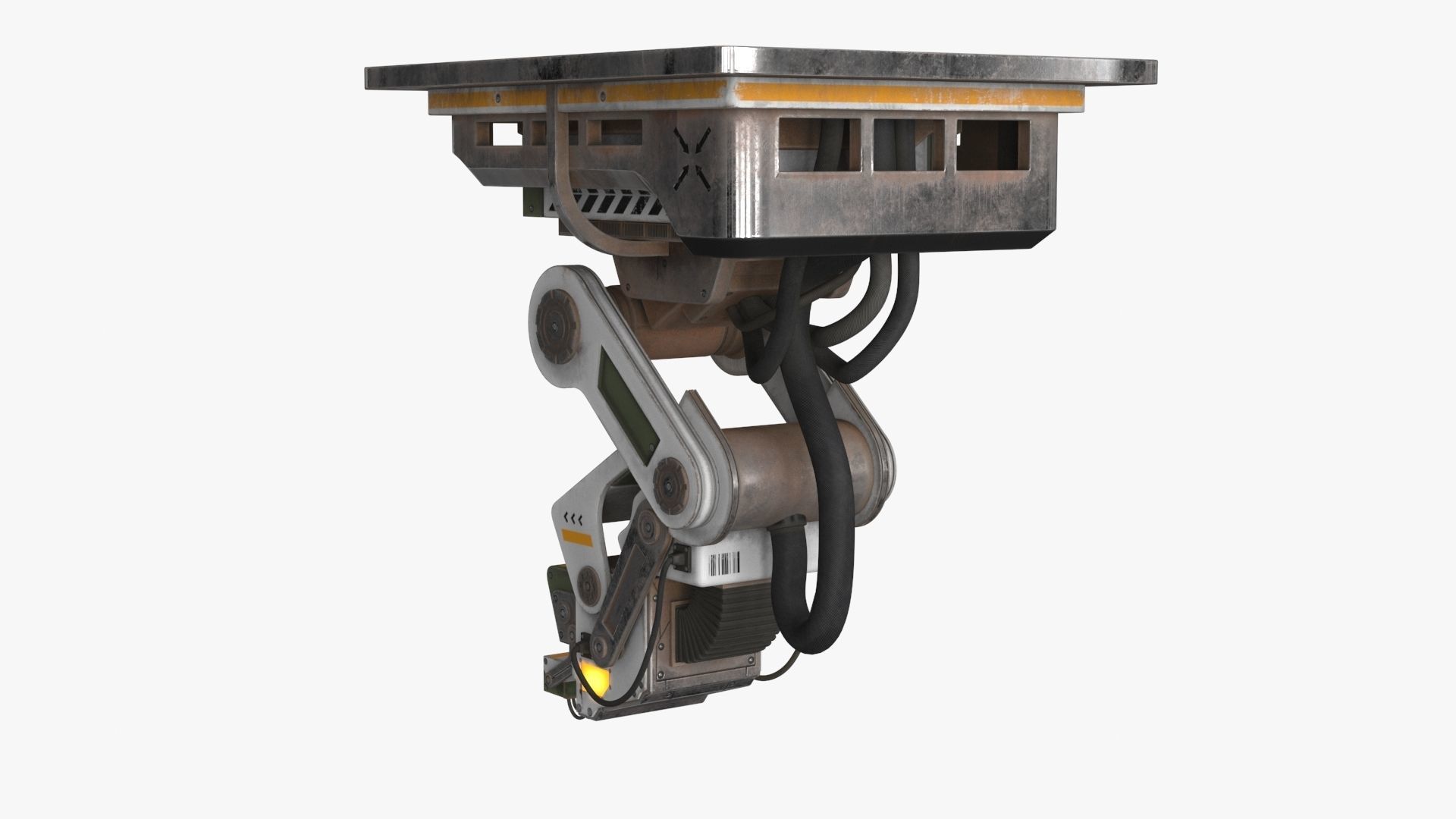 Sci Fi Control Monitor Low-poly 3D model_10