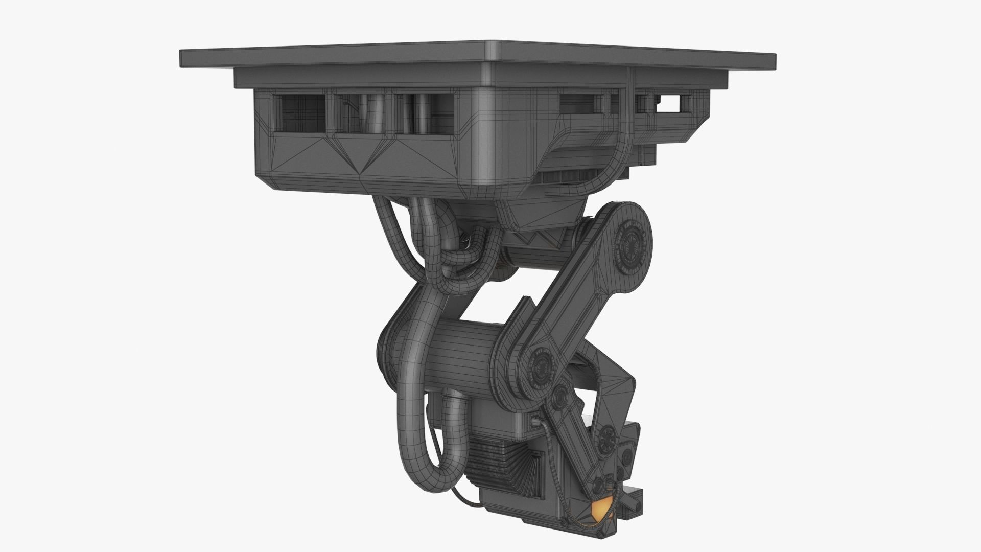 Sci Fi Control Monitor Low-poly 3D model_28