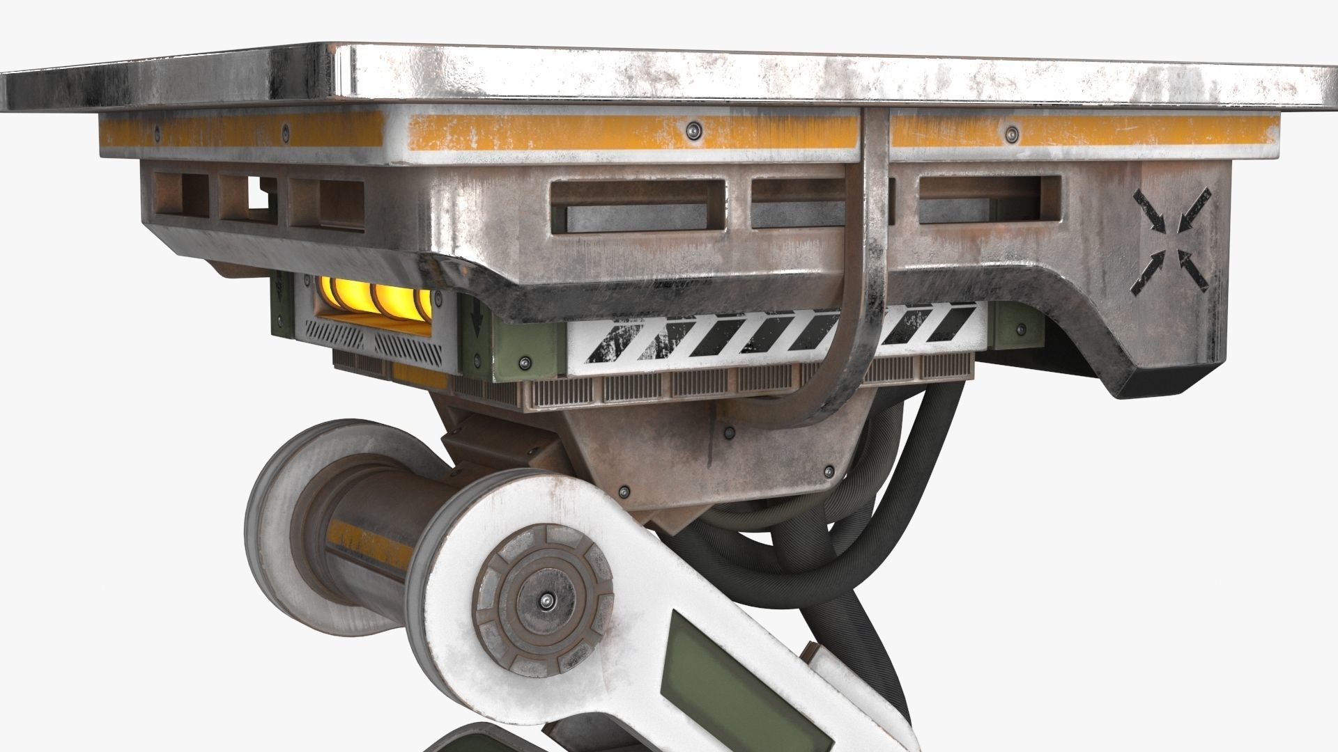 Sci Fi Control Monitor Low-poly 3D model_20