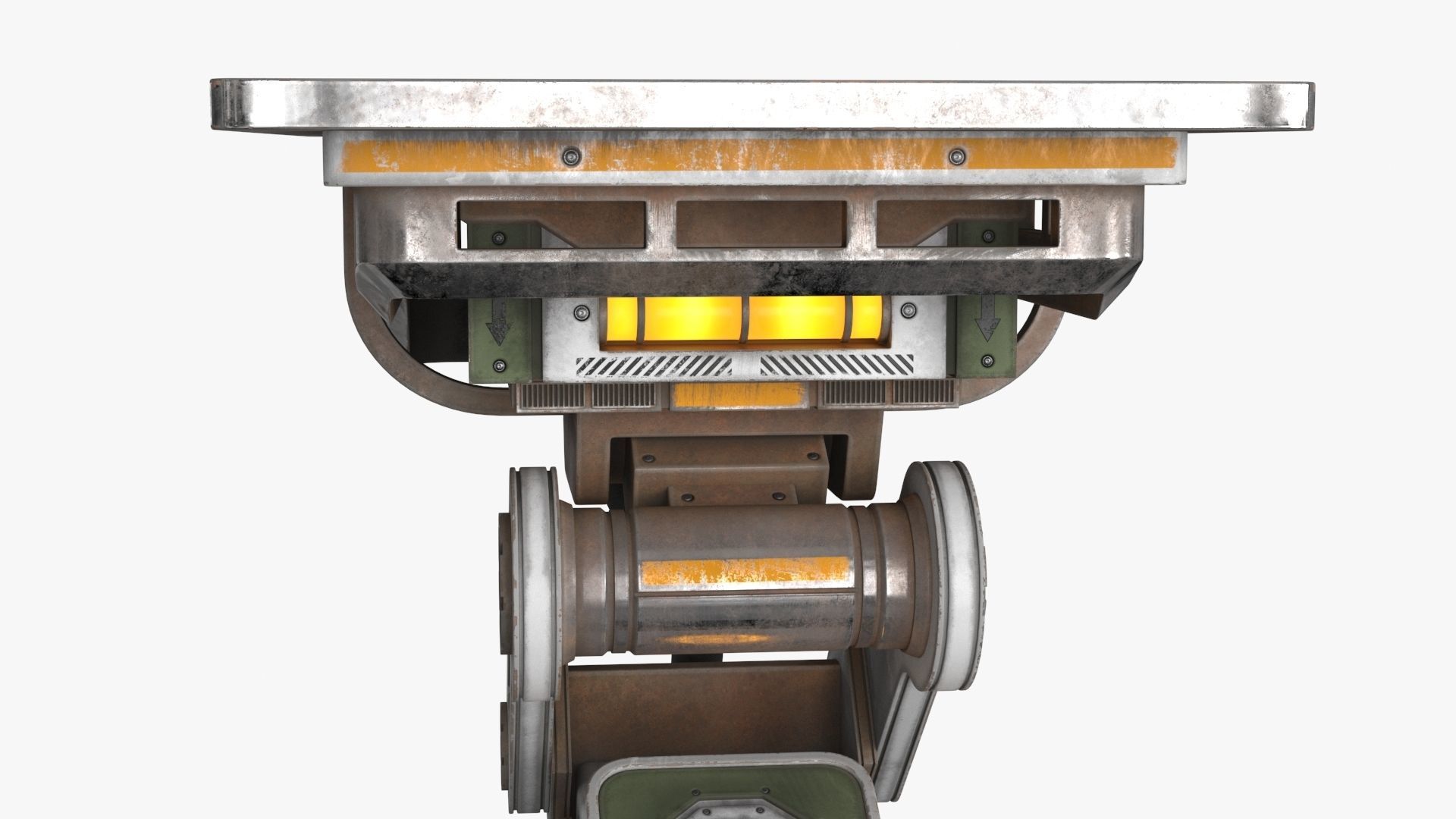 Sci Fi Control Monitor Low-poly 3D model_17