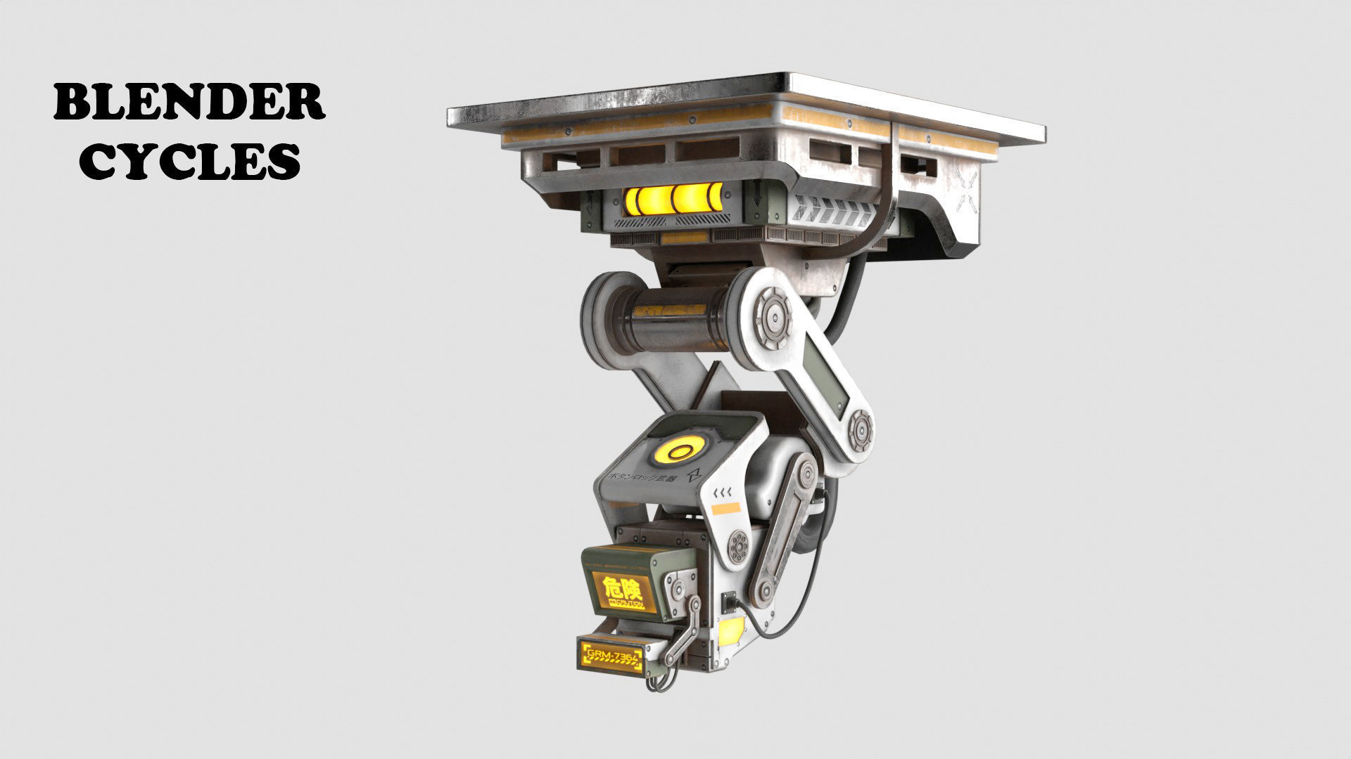 Sci Fi Control Monitor Low-poly 3D model_26
