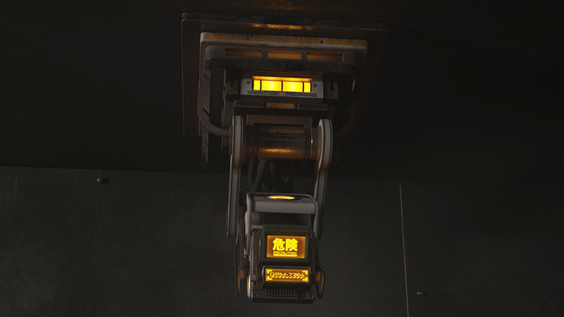 Sci Fi Control Monitor Low-poly 3D model_3