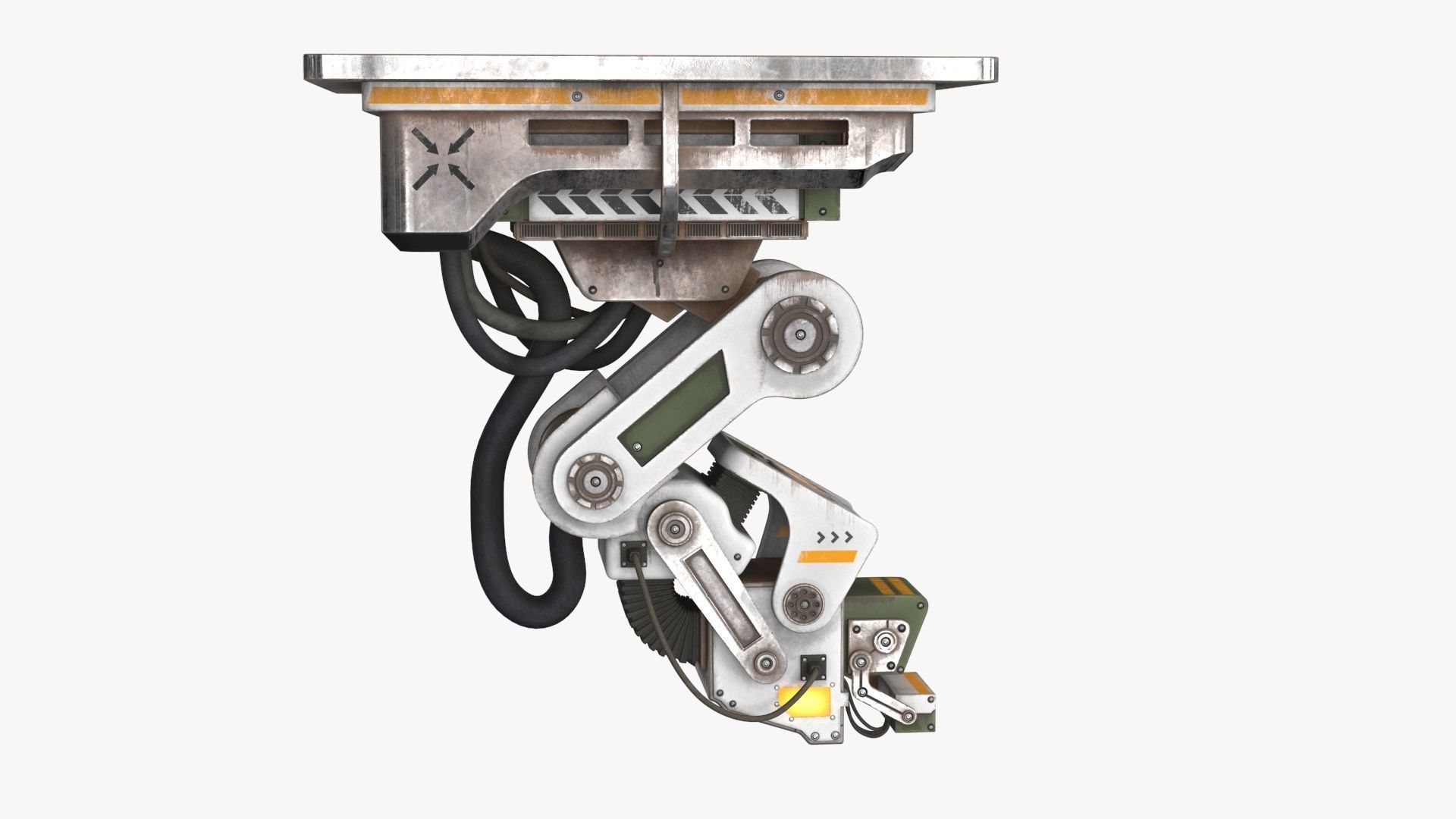 Sci Fi Control Monitor Low-poly 3D model_14