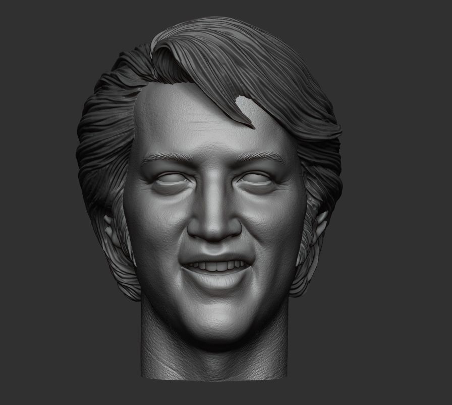Elvis Presley Sixth scale head 3D printable  3D print model_1