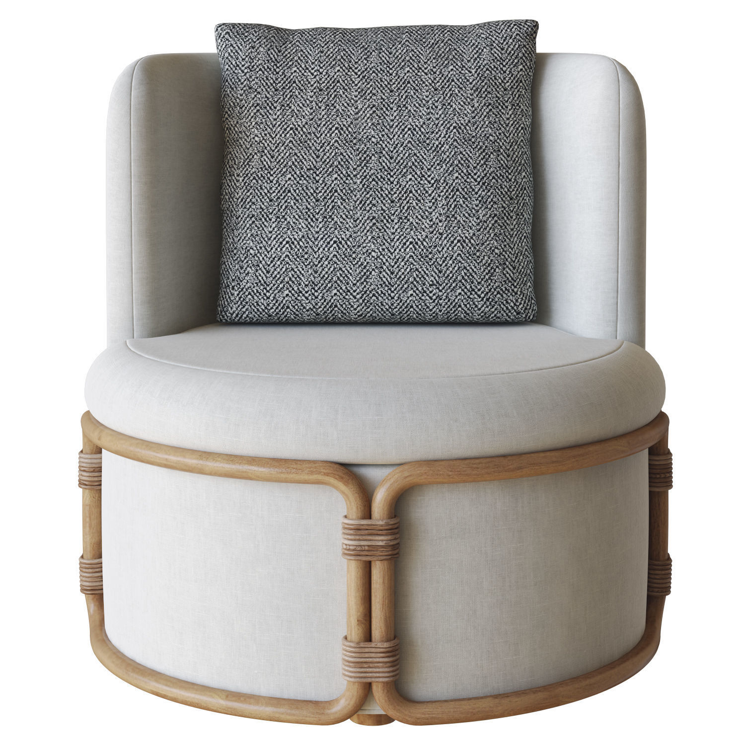 Armchair Rotin by Ethimo 3D model_1