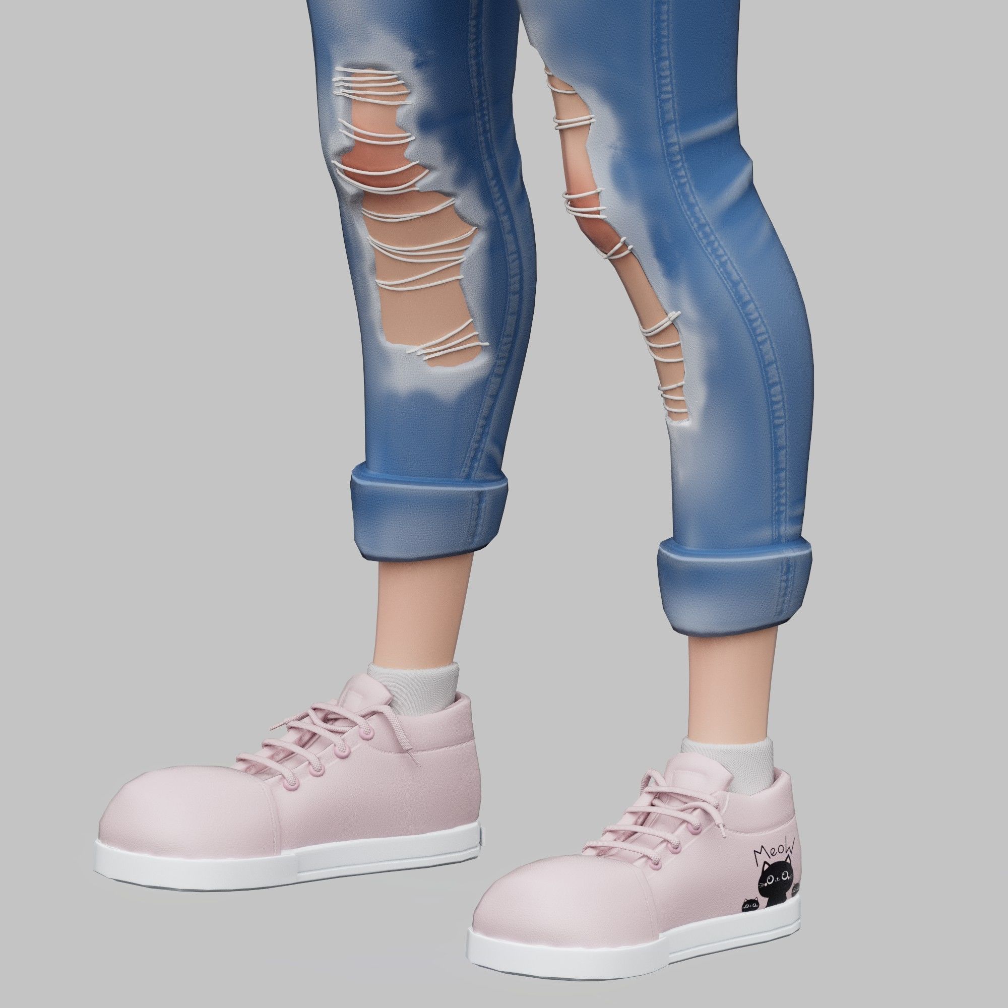 Stylized Female Character 3D model_8