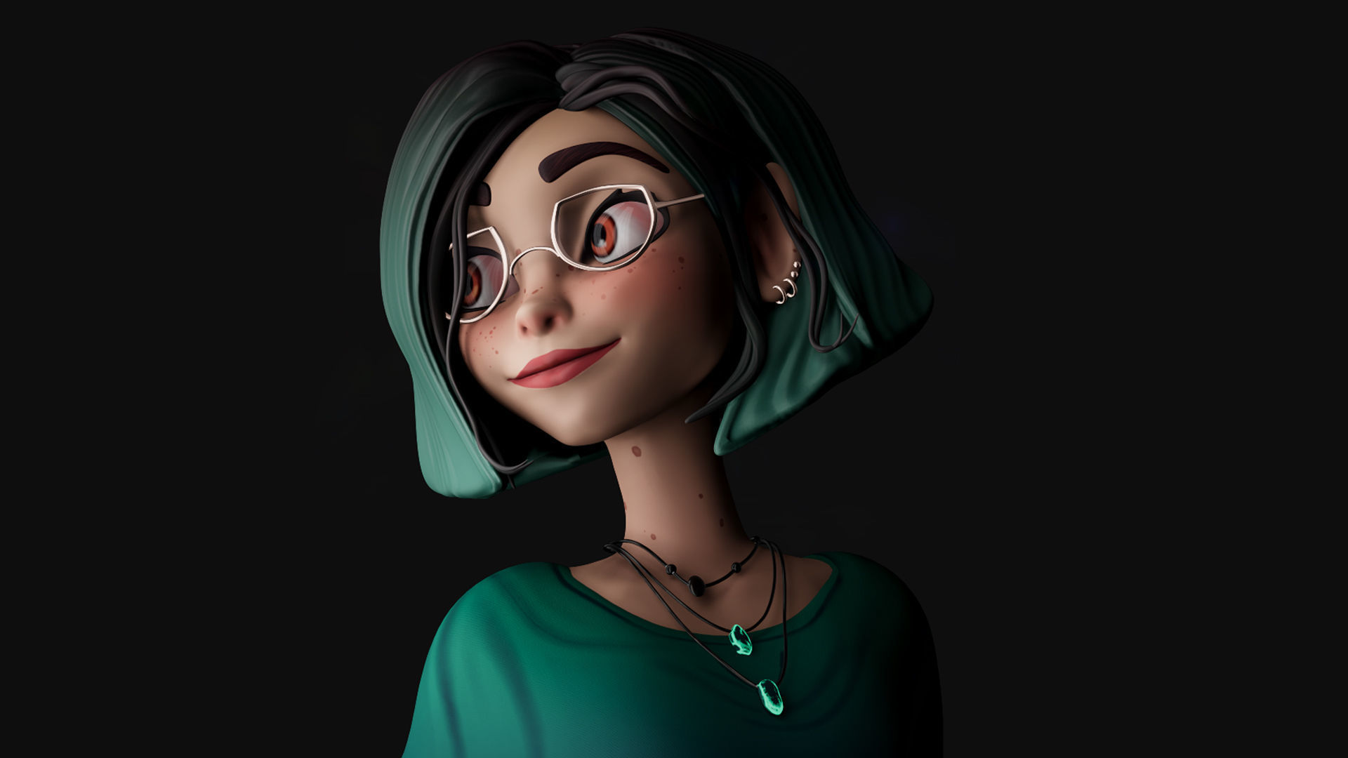 Stylized Female Character 3D model_6