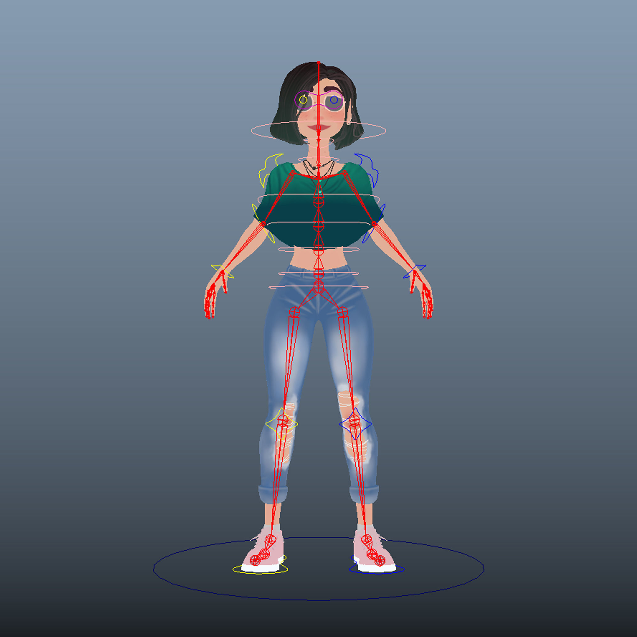 Stylized Female Character 3D model_11