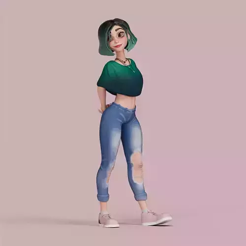 Stylized Female Character 3D model