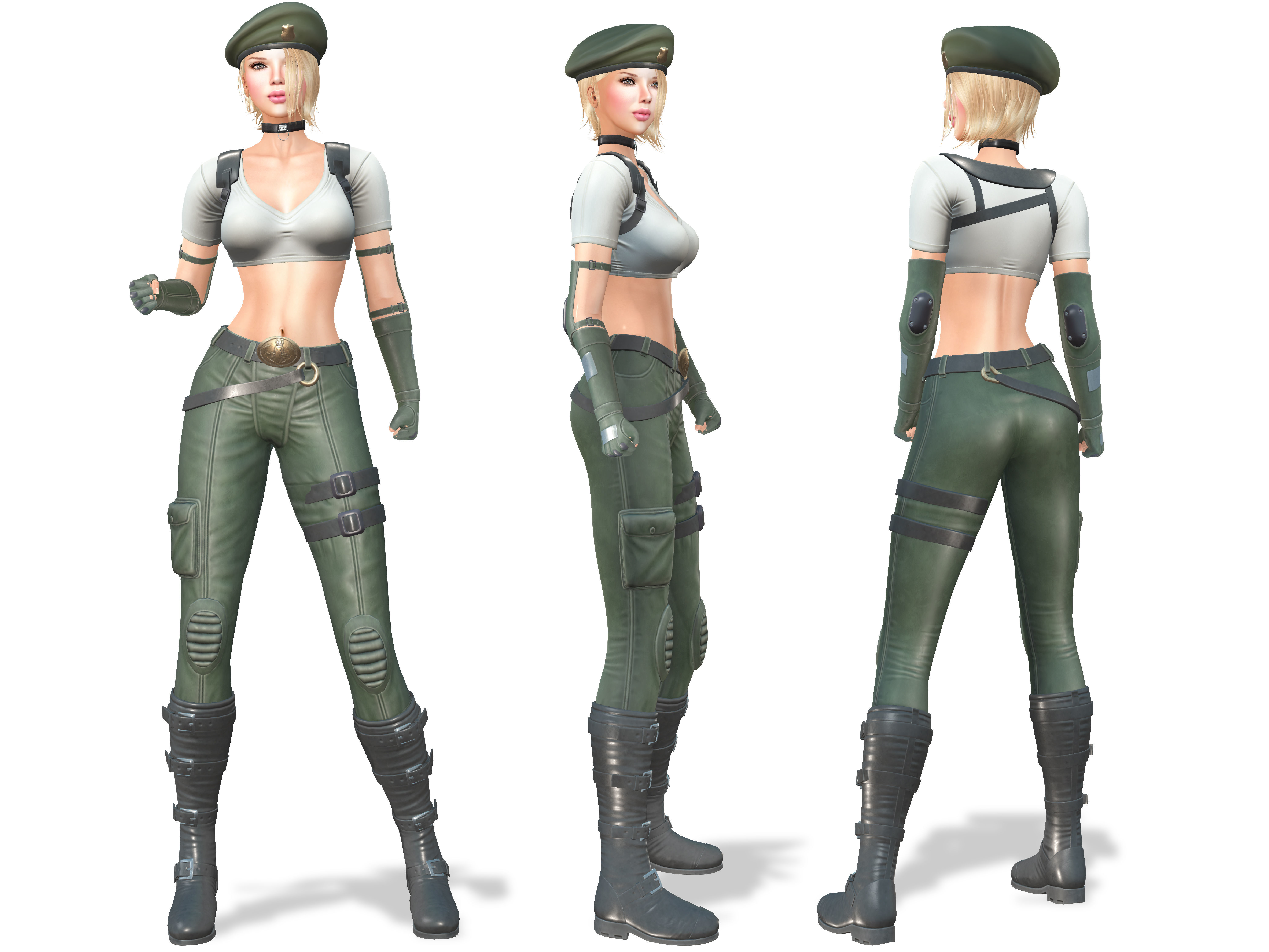 Full Army Combat Outfit Low-poly 3D model_2