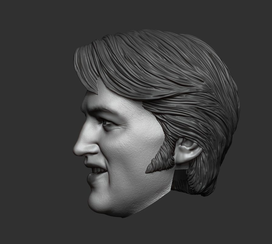 Elvis Presley Sixth scale head 3D printable 2 3D print model_1
