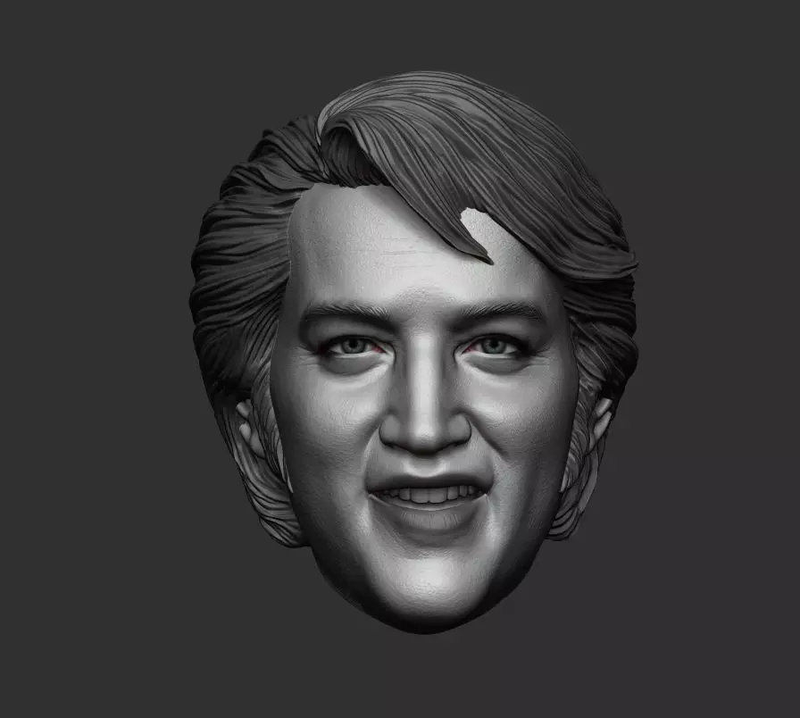 Elvis Presley Sixth scale head 3D printable 2 3D print model_0