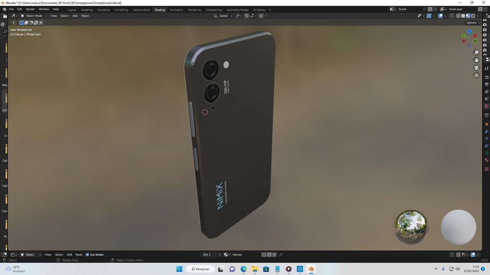 A conceptual 3D silver smartphone  3D print model_6