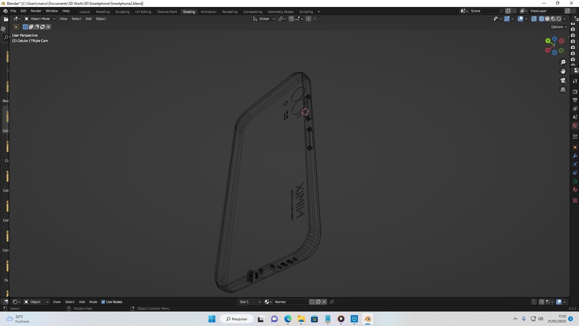 A conceptual 3D silver smartphone  3D print model_8