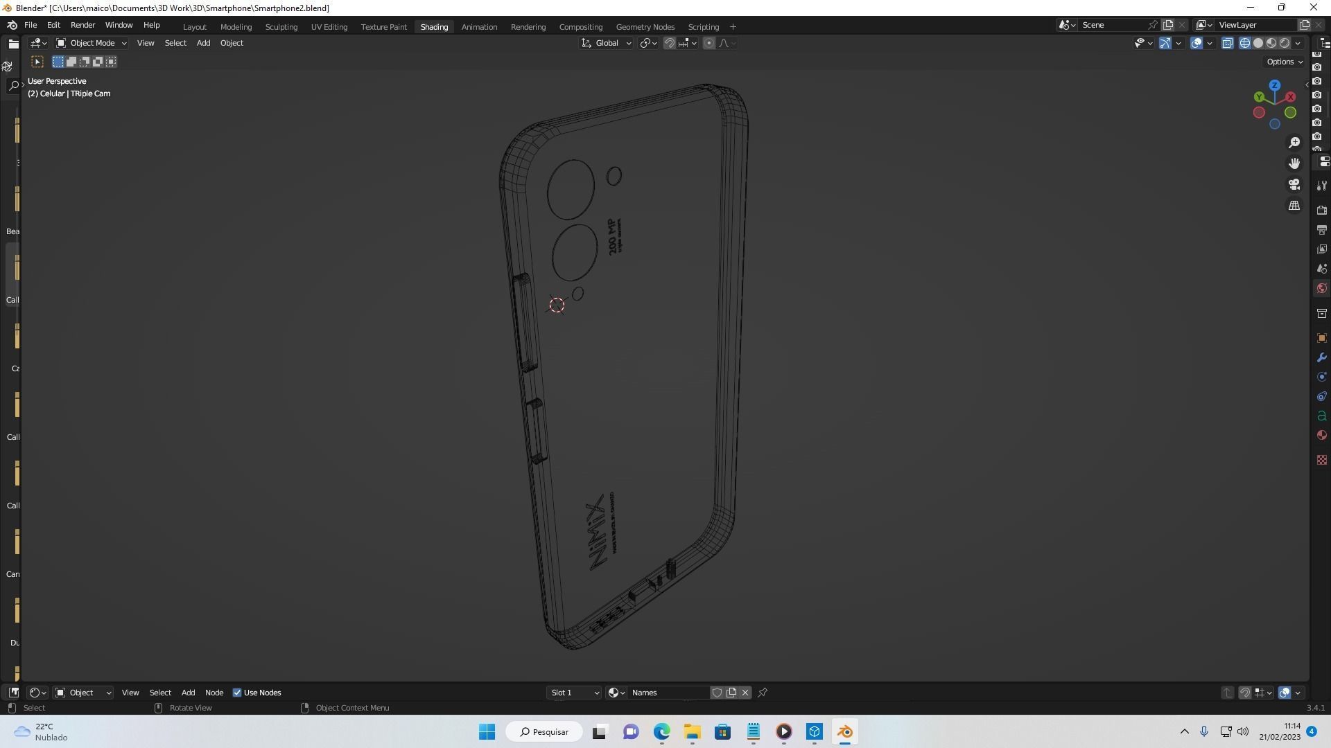 A conceptual 3D silver smartphone  3D print model_4